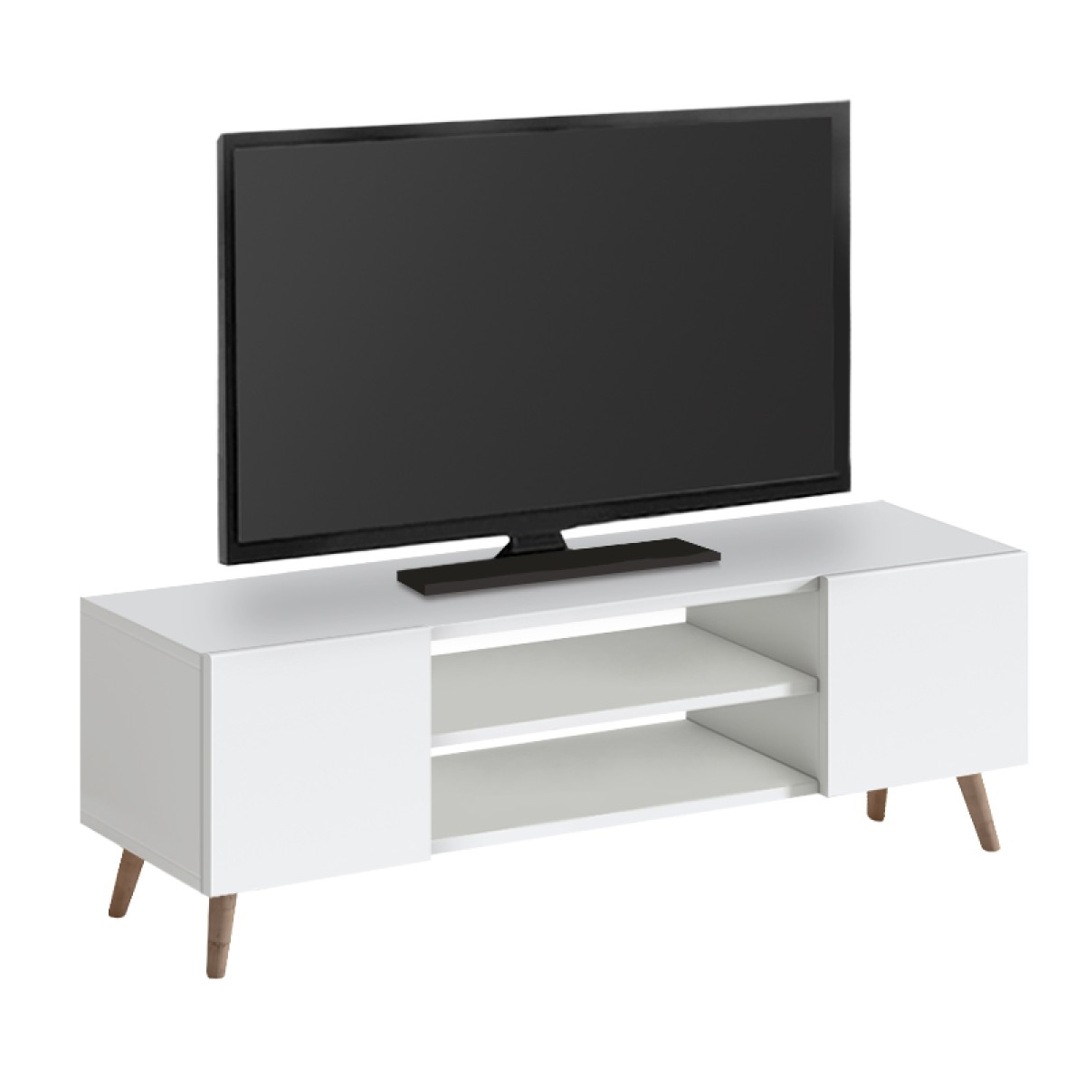 Έπιπλο τηλεόρασης Etna Megapap χρώμα λευκό 120x30x45εκ.