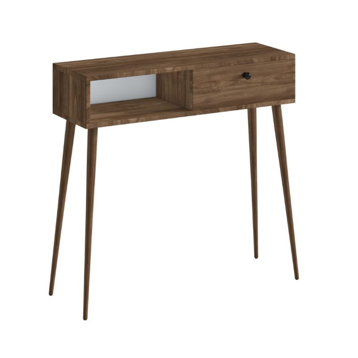 Κονσόλα Napoli Megapap χρώμα καρυδί 90x29x88εκ.