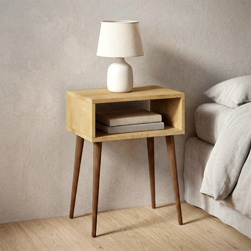 Κομοδίνο Gola Megapap χρώμα sapphire oak 45x30x58εκ.