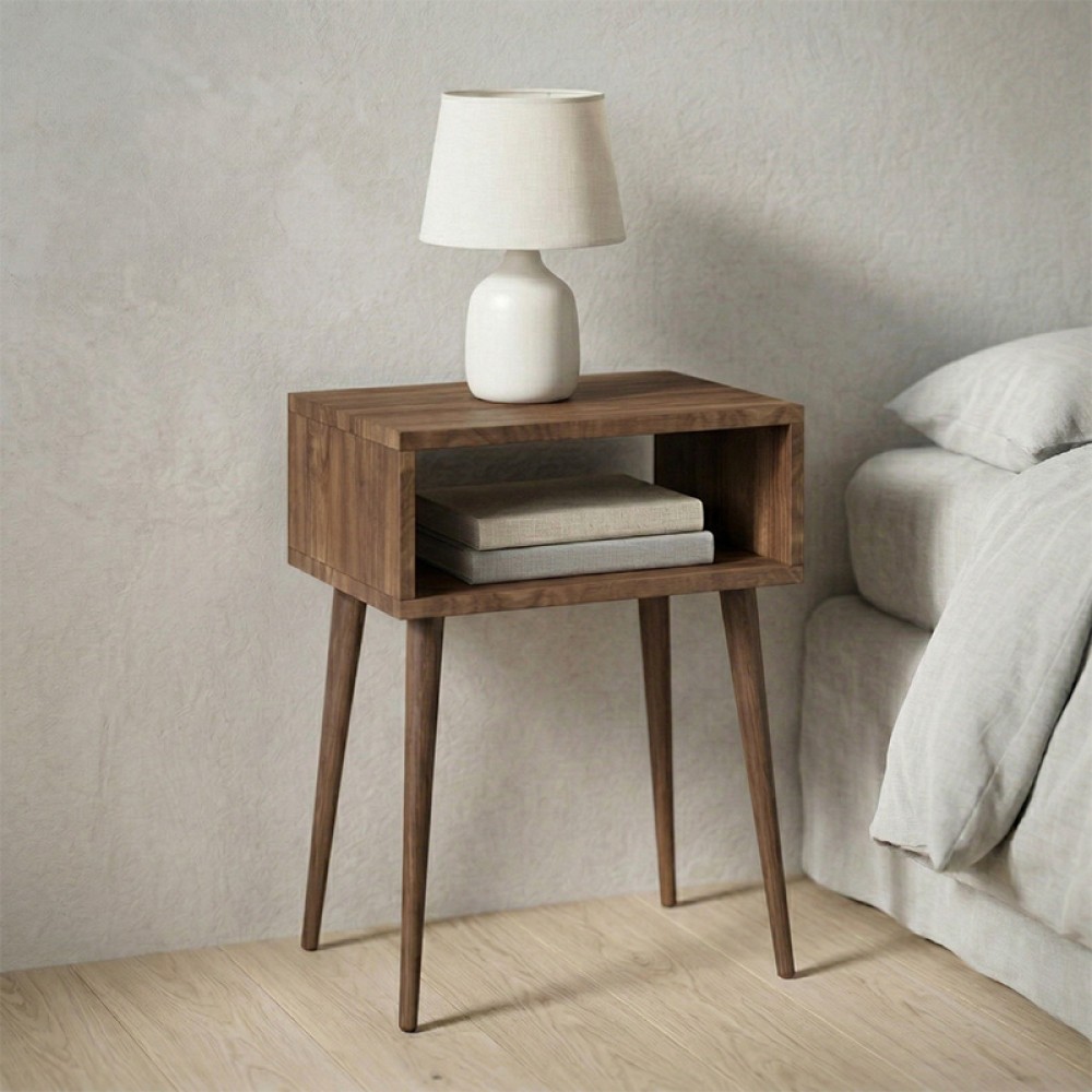 Κομοδίνο Gola Megapap χρώμα καρυδί 45x30x58εκ.