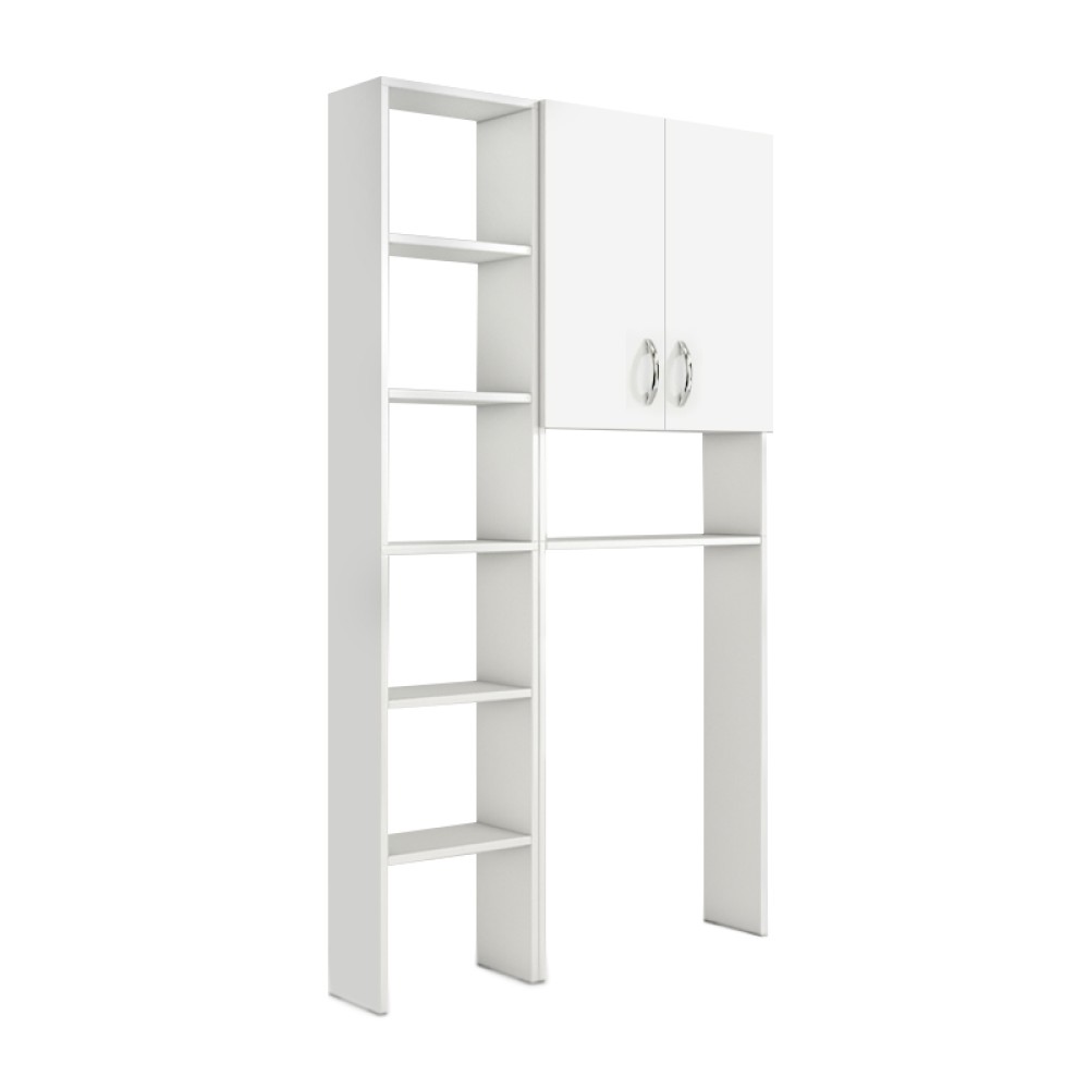 Έπιπλο πλυντηρίου Make Megapap χρώμα λευκό 96x20x180εκ.