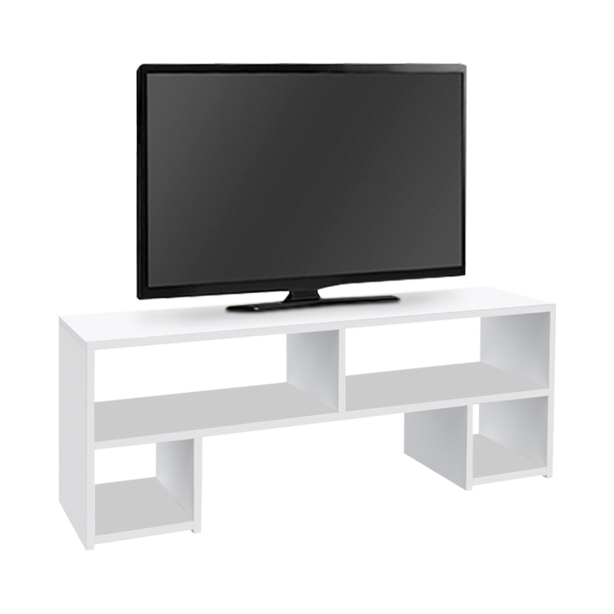 Έπιπλο τηλεόρασης Dabi Megapap χρώμα λευκό 120x30x40εκ.