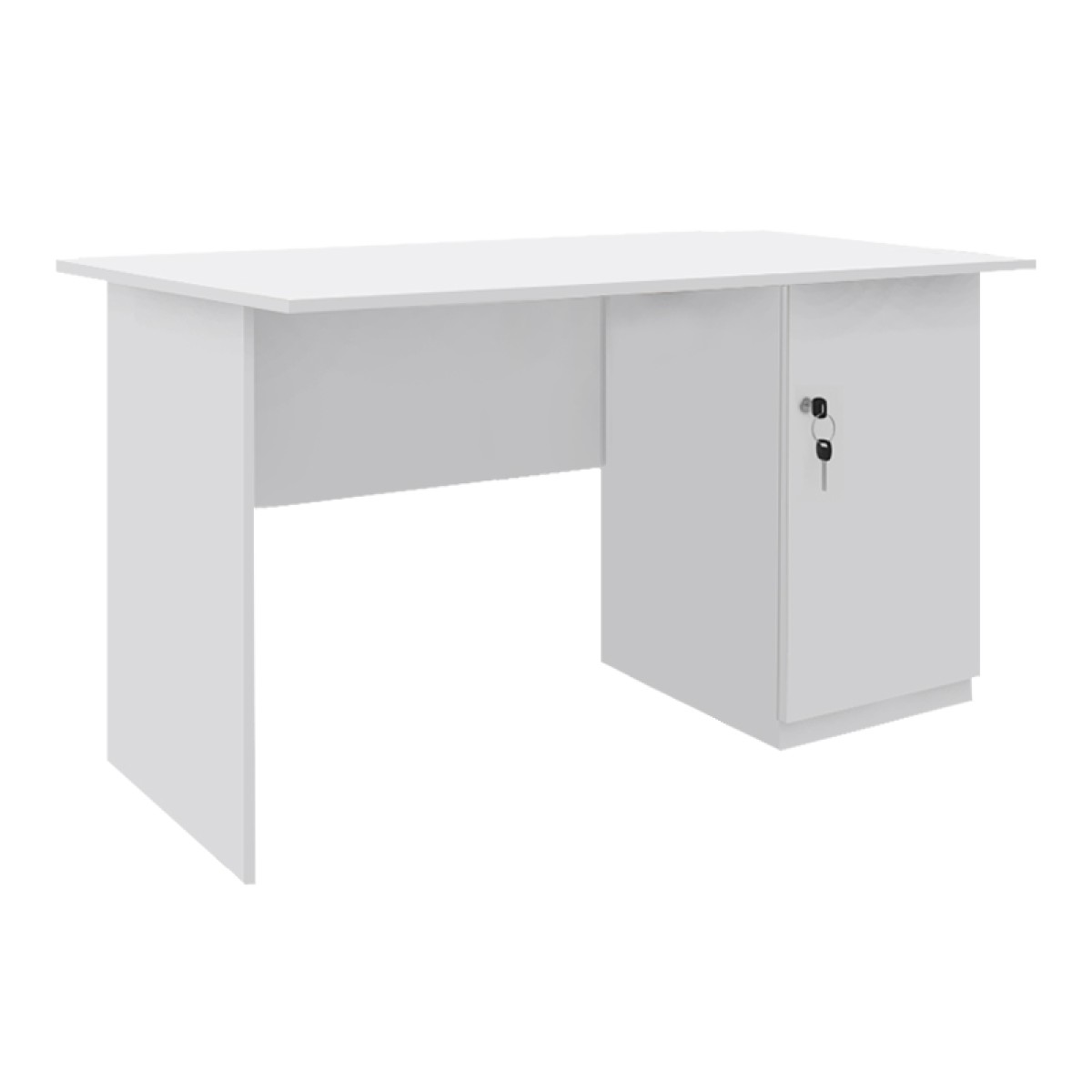 Γραφείο εργασίας με κλειδαριά Moto Megapap χρώμα λευκό 120x80x75εκ.