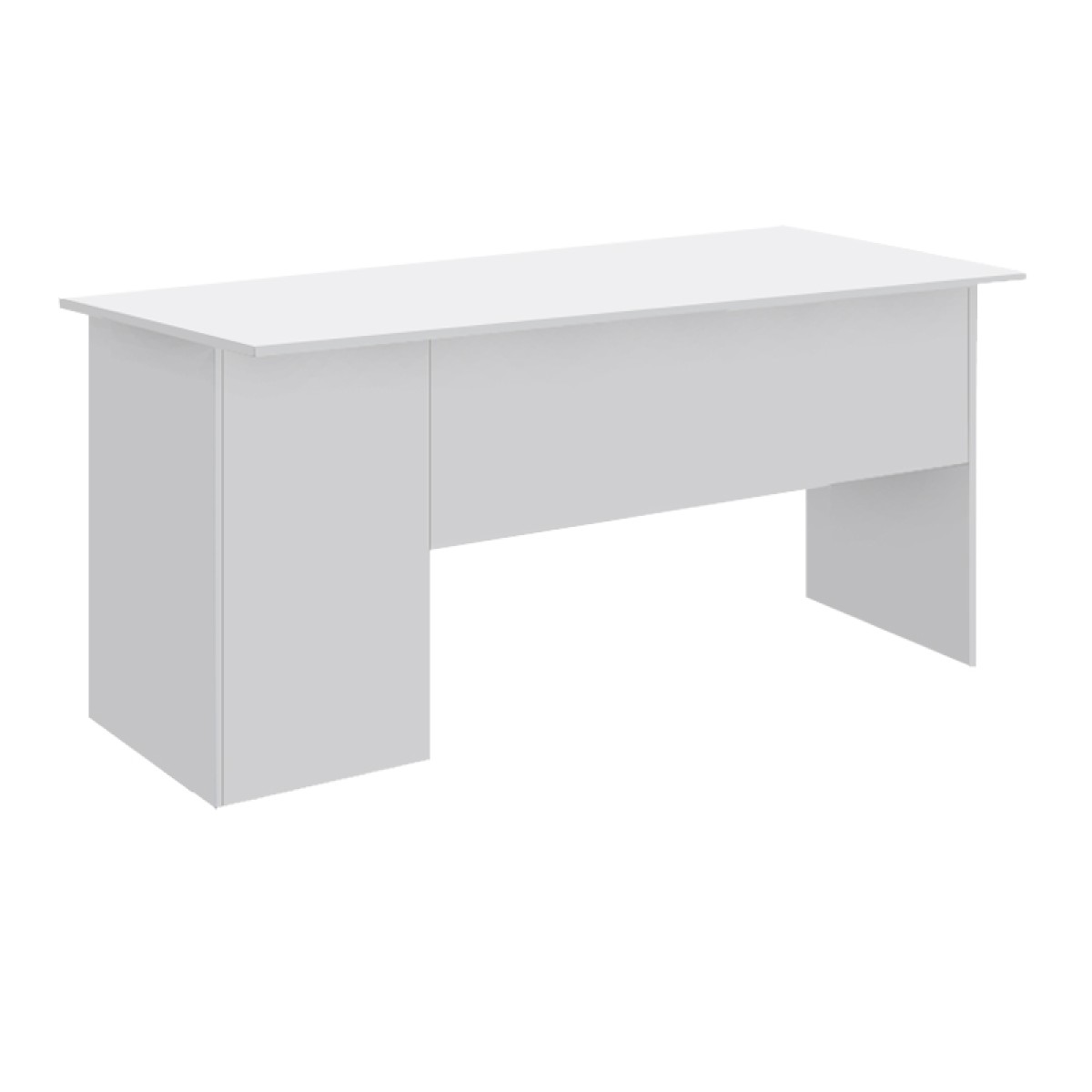 Γραφείο εργασίας με κλειδαριά Moto Megapap χρώμα λευκό 150x80x75εκ.