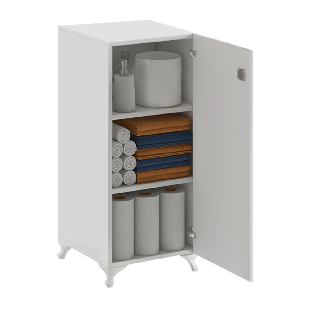 Ντουλάπι με κλειδαριά Zehra Megapap χρώμα λευκό 30x32x88εκ.