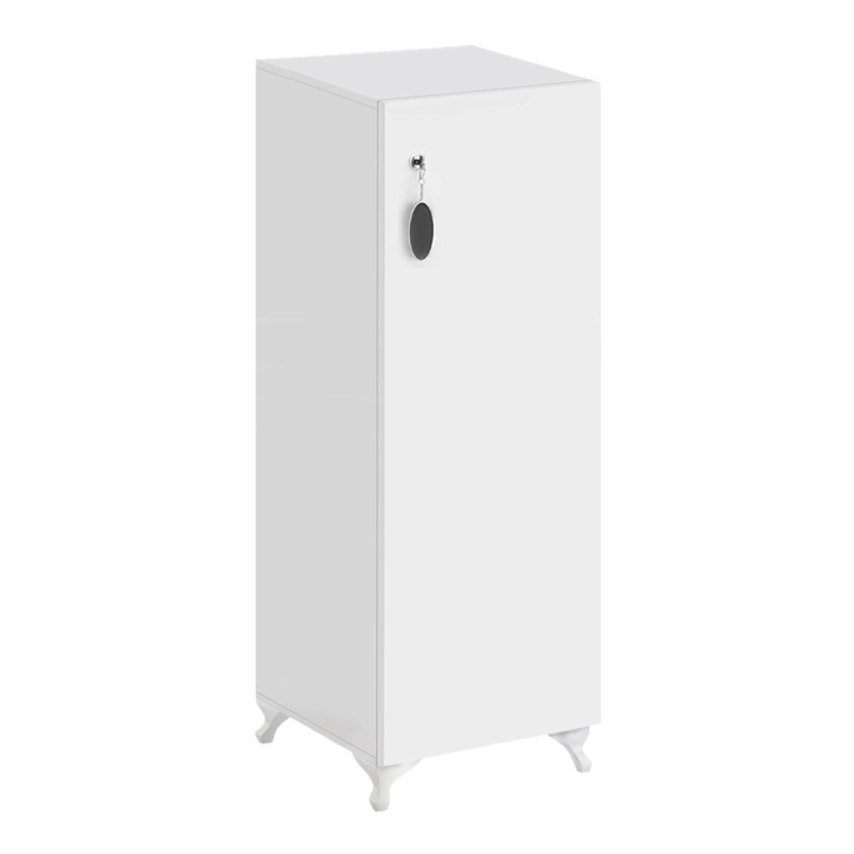 Ντουλάπι με κλειδαριά Zehra Megapap χρώμα λευκό 30x32x108εκ.