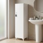 Ντουλάπι με κλειδαριά Zehra Megapap χρώμα λευκό 30x32x128εκ.