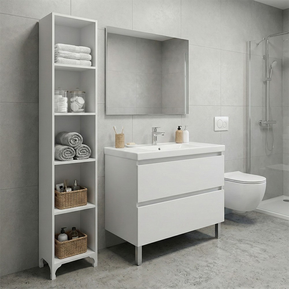 Βιβλιοθήκη - Ραφιέρα Clare Megapap χρώμα λευκό 30x20x168εκ.