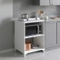 Έπιπλο κουζίνας για φουρνάκι Nadine Megapap χρώμα λευκό 60x56x85εκ.