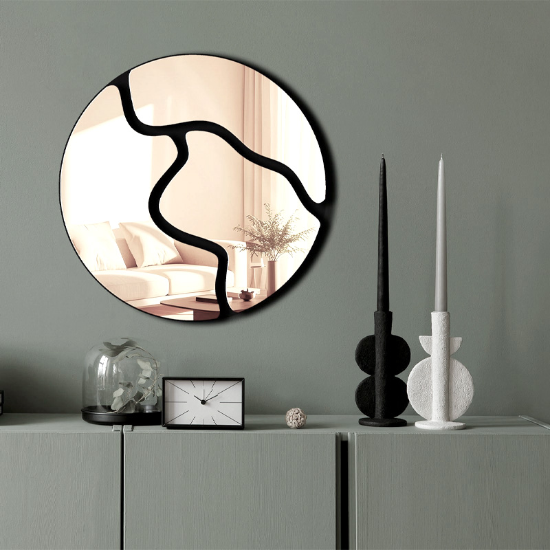 Διακοσμητικό τοίχου Ayna Μegapap με plexiglass Ø48x48εκ.