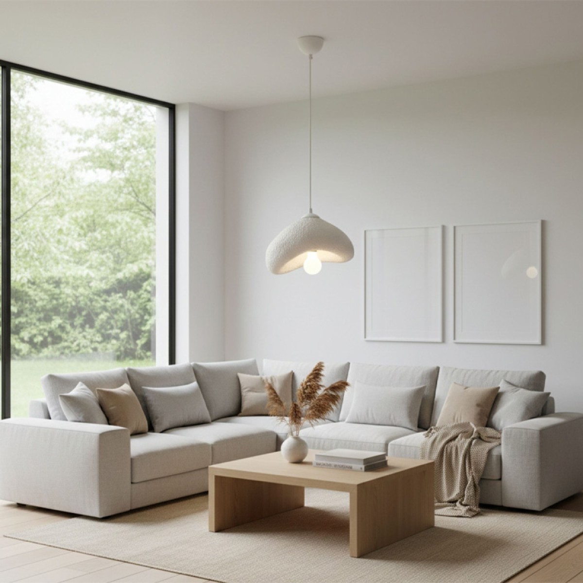 Φωτιστικό οροφής Luna Megapap E27 fiberglass μονόφωτο χρώμα λευκό 30x21x120εκ.