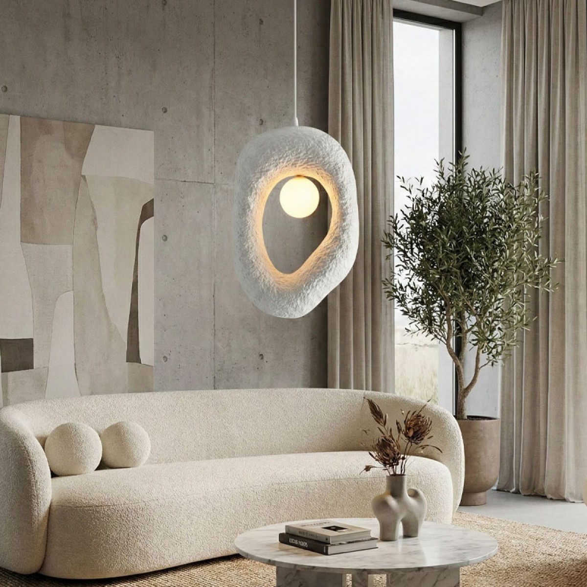 Φωτιστικό οροφής Zoga Megapap G9 fiberglass μονόφωτο χρώμα λευκό 30x12x90εκ.