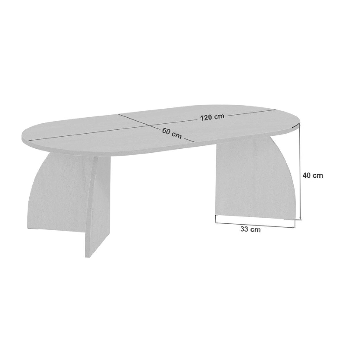 Τραπεζάκι σαλονιού Melina Megapap χρώμα καρυδί 120x60x40εκ.