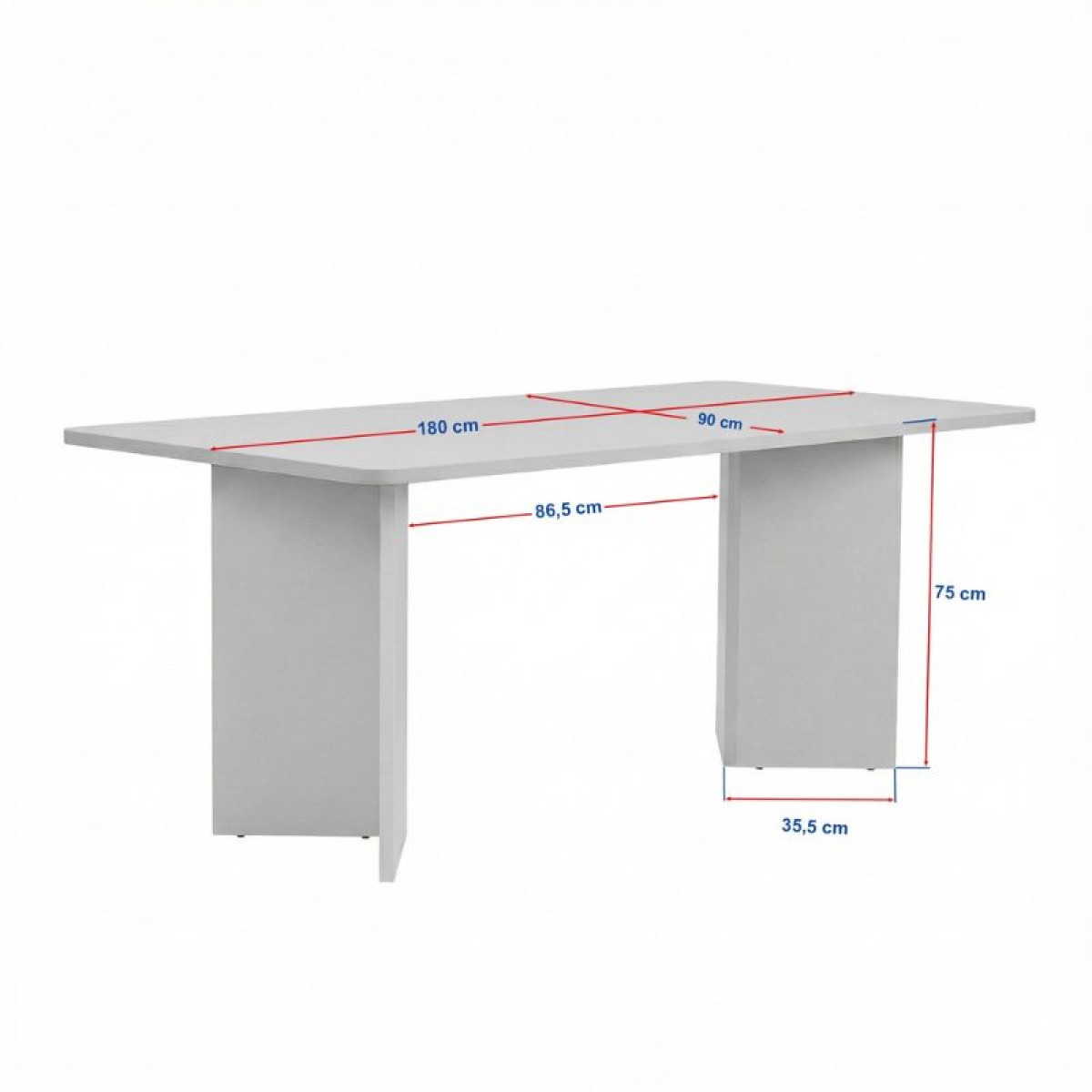 Τραπέζι Linza Megapap χρώμα καρυδί 180x90x75εκ.