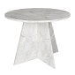 Τραπέζι Tailor Megapap χρώμα λευκό εφέ μαρμάρου Ø100x75,7εκ.