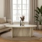 Τραπεζάκι σαλονιού Ravey Megapap χρώμα travertine 120x60x39,8εκ.