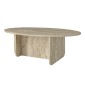 Τραπεζάκι σαλονιού Ravey Megapap χρώμα travertine 120x60x39,8εκ.