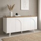 Μπουφές Bono Megapap χρώμα λευκό - sepet oak 150x45x74,6εκ.