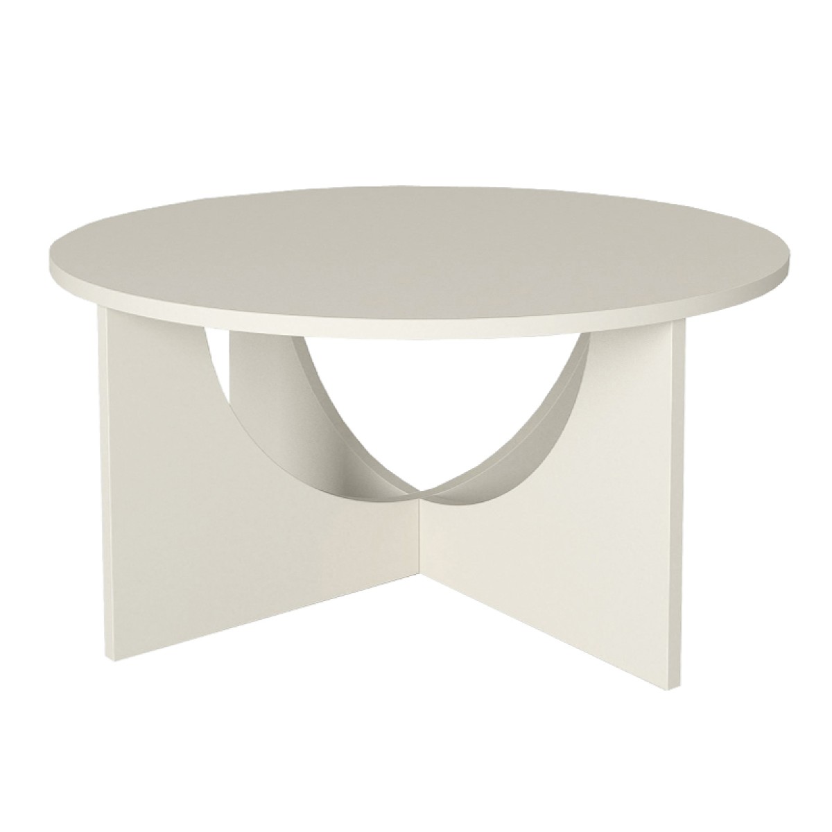 Τραπεζάκι σαλονιού Lemmar Megapap χρώμα sandstone Ø75x36,8εκ.