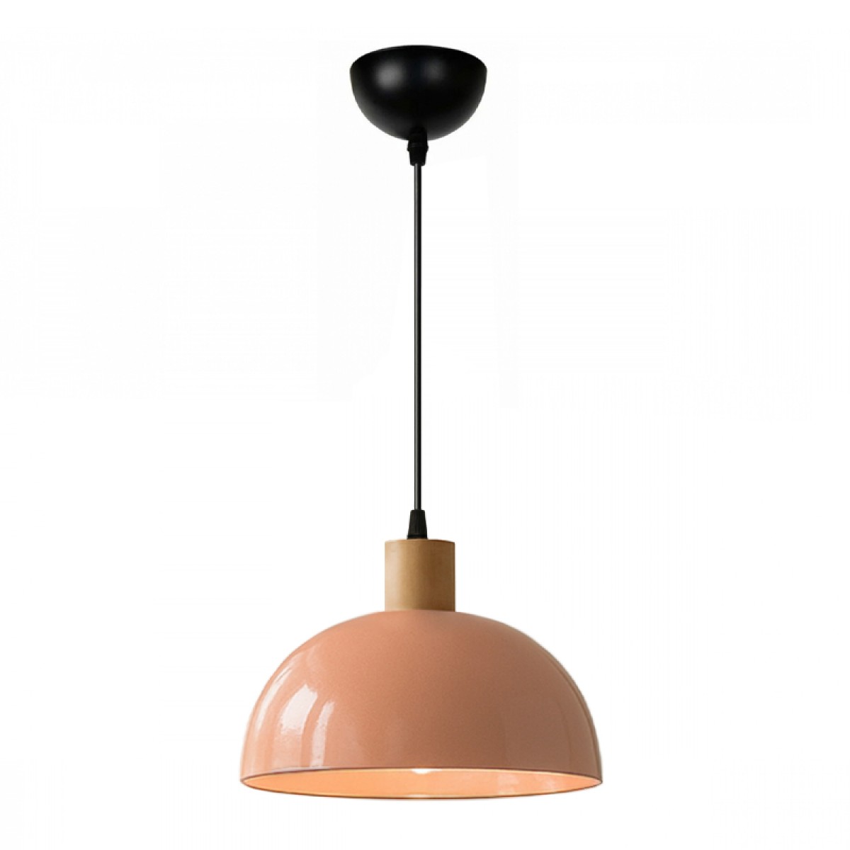 Φωτιστικό οροφής Talis Megapap E27 μεταλλικό μονόφωτο χρώμα salmon Ø25x100εκ.