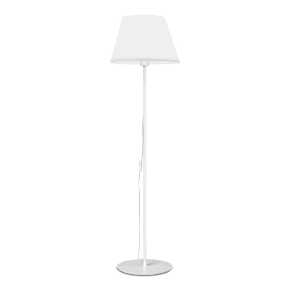 Φωτιστικό δαπέδου Vilo Megapap E27 μεταλλικό - ύφασμα Pvc χρώμα λευκό Ø35x152εκ.