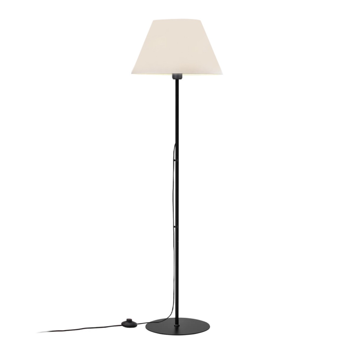 Φωτιστικό δαπέδου Vilo Megapap E27 μεταλλικό - ύφασμα Pvc χρώμα μαύρο - λευκό Ø35x152εκ.