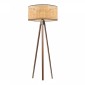 Φωτιστικό δαπέδου Rivo Megapap E27 ξύλινο - ρατάν χρώμα φυσικό Ø38x140εκ.