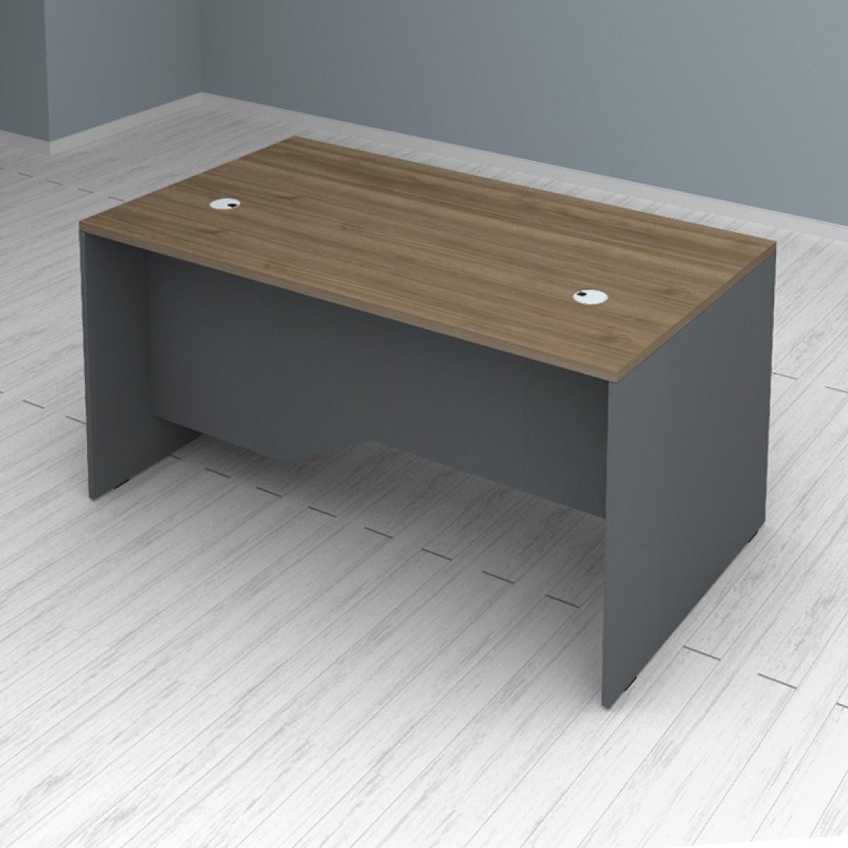 Γραφείο επαγγελματικό Venturo Megapap χρώμα ανθρακί - καρυδί 150x80x75εκ.