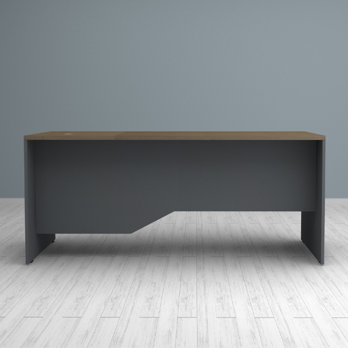 Γραφείο επαγγελματικό Venturo Megapap χρώμα ανθρακί - καρυδί 180x80x75εκ.