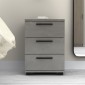 Κομοδίνο - Συρταριέρα γραφείου Roco Megapap χρώμα γκρι σκυροδέματος 40x39x57εκ.