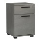 Κομοδίνο - Συρταριέρα γραφείου Veto Megapap χρώμα γκρι σκυροδέματος 40x39x57εκ.