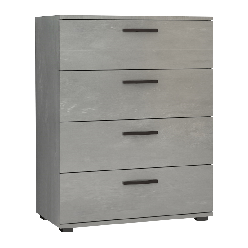 Συρταριέρα Velika Megapap χρώμα γκρι σκυροδέματος 73x44x96εκ.