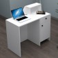 Γραφείο υποδοχής - reception Merlin Megapap χρώμα λευκό 110x50x101,8εκ.