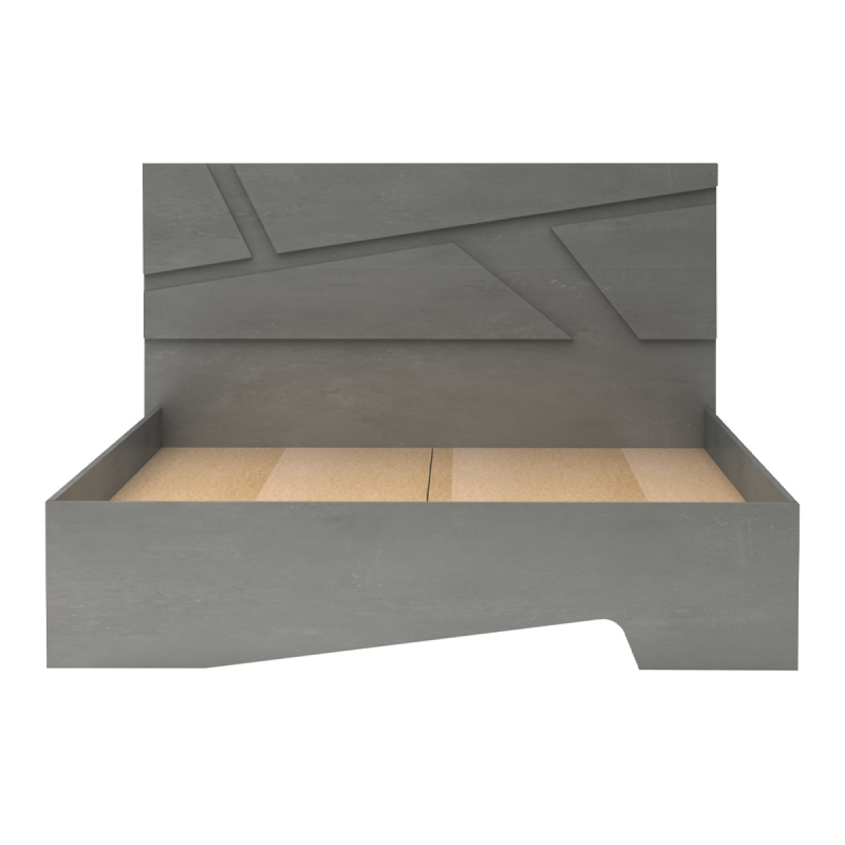 Κρεβάτι Efes Megapap χρώμα γκρι σκυροδέματος 160x200εκ.