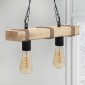 Φωτιστικό οροφής Vero Megapap E27 ξύλινο δίφωτο χρώμα φυσικό 40x8x65εκ.