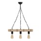 Φωτιστικό οροφής Vero Megapap E27 ξύλινο τρίφωτο χρώμα φυσικό 50x8x65εκ.