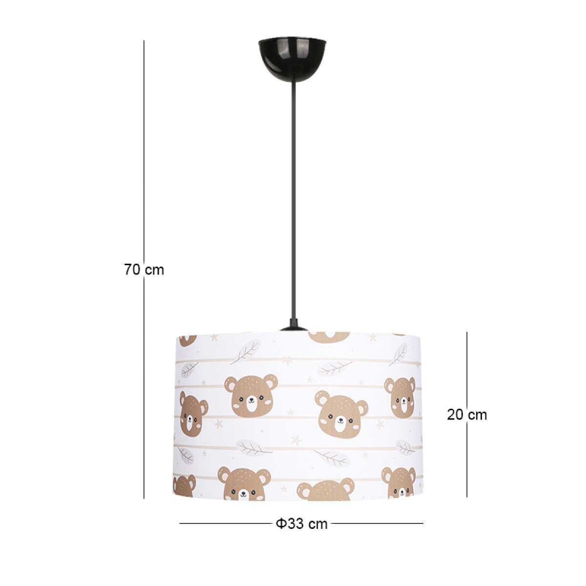 Φωτιστικό οροφής Tale Megapap E27 ύφασμα PVC μονόφωτο πολύχρωμο Ø33x70εκ.