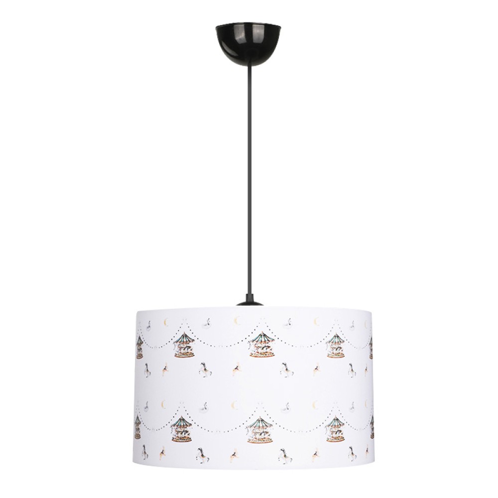 Φωτιστικό οροφής Tale Megapap E27 ύφασμα PVC μονόφωτο πολύχρωμο Ø33x70εκ.