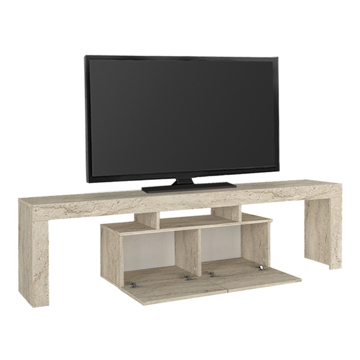 Έπιπλο τηλεόρασης Woodra Megapap χρώμα travertine 180x31,3x50,2εκ.