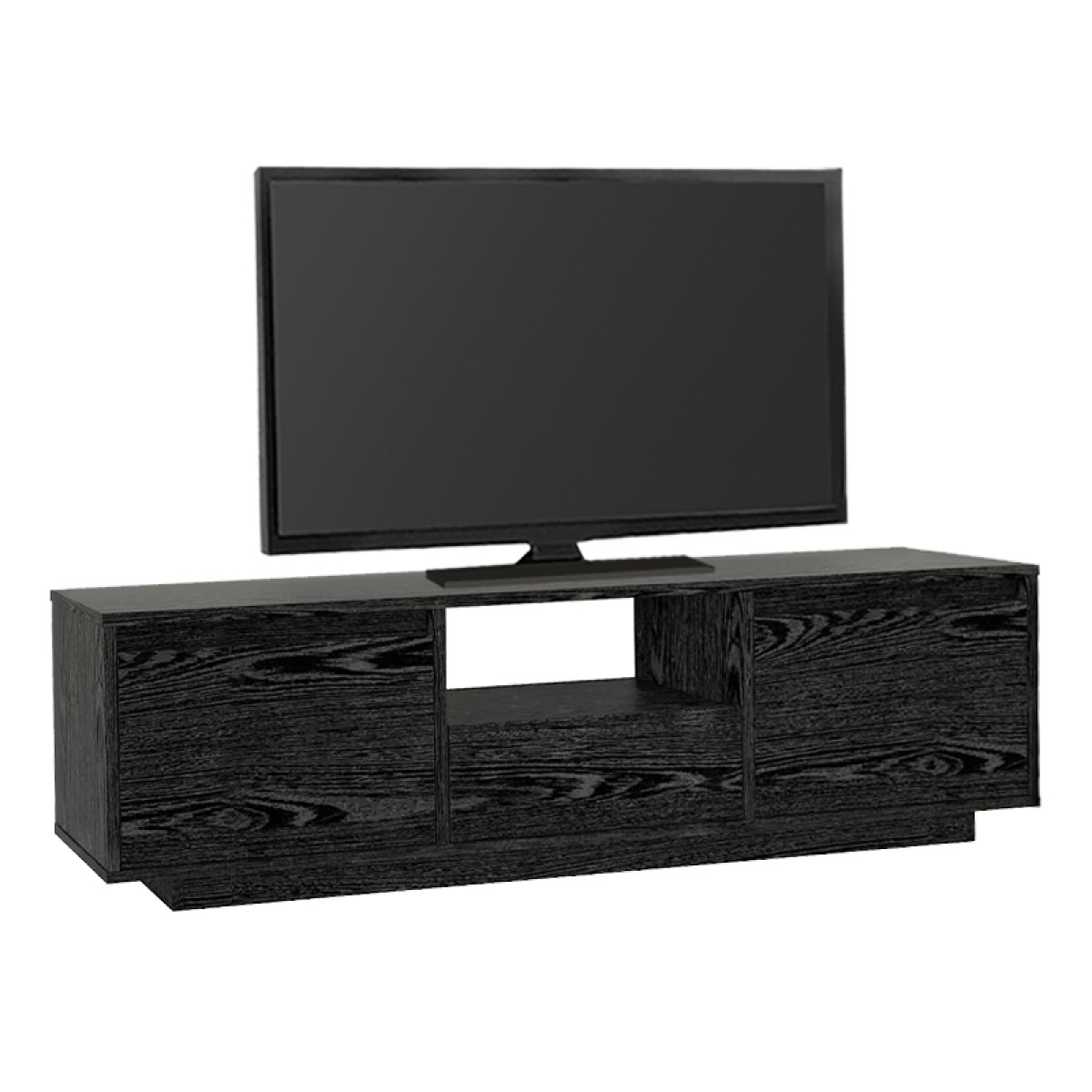 Έπιπλο τηλεόρασης Lumbera Megapap χρώμα sencron black 160x29,5x42εκ.