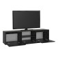 Έπιπλο τηλεόρασης Lumbera Megapap χρώμα sencron black 160x29,5x42εκ.