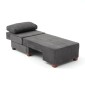 Πολυθρόνα - κρεβάτι Perenna Megapap υφασμάτινη χρώμα ανθρακί 116x93x83εκ.