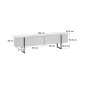 Έπιπλο τηλεόρασης Luxe Megapap χρώμα λευκό - μαύρο 180x30x50εκ.