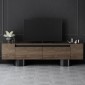 Έπιπλο τηλεόρασης Haven Megapap χρώμα καρυδί 180x30x50εκ.
