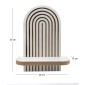 Ραφιέρα τοίχου Artwill Megapap Mdf χρώμα λευκό - oak 26x13x35εκ.