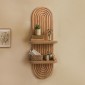 Ραφιέρα τοίχου Artwill Megapap Mdf χρώμα oak 26x13x70εκ.