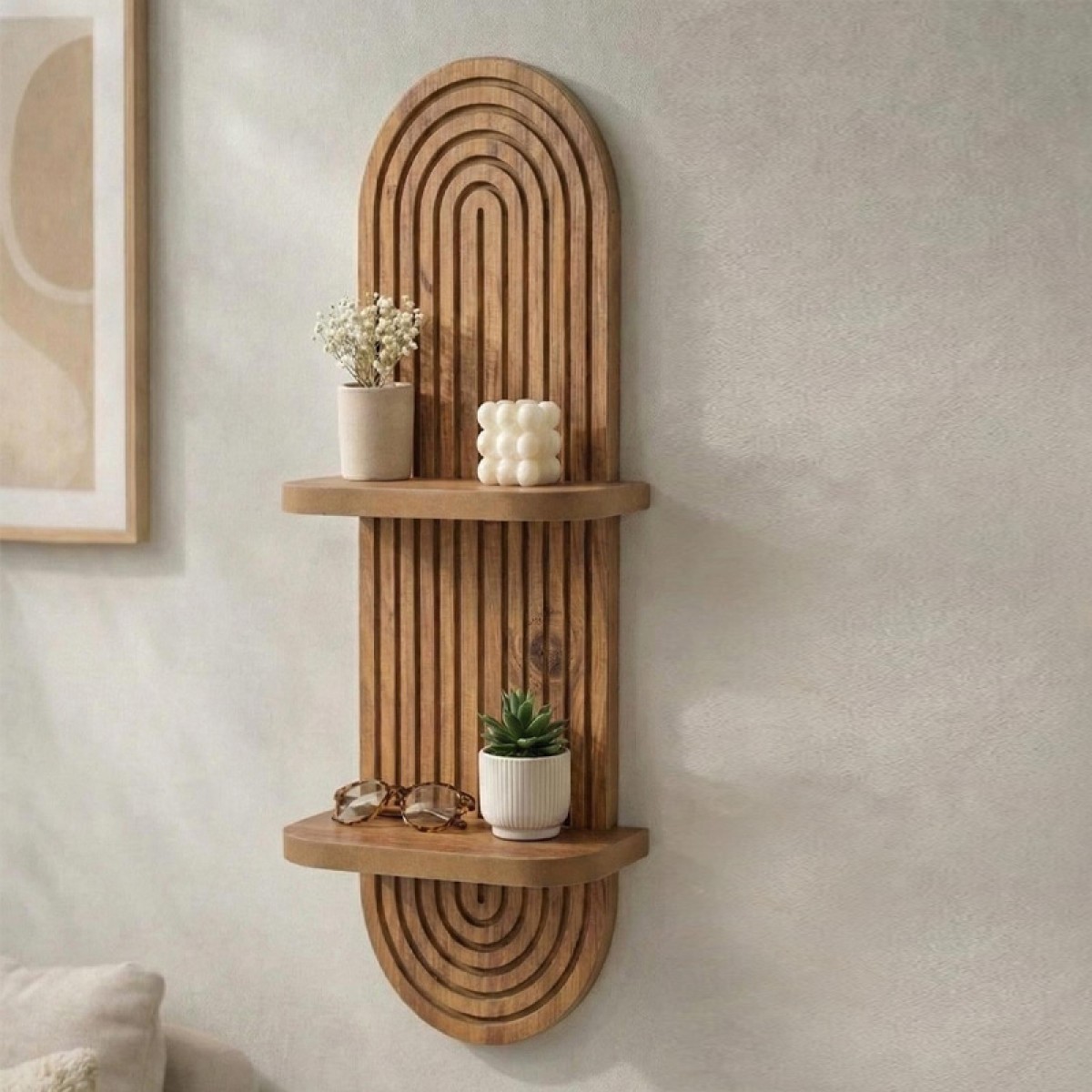 Ραφιέρα τοίχου Artwill Megapap Mdf χρώμα oak 26x13x70εκ.