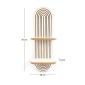 Ραφιέρα τοίχου Artwill Megapap Mdf χρώμα λευκό - oak 26x13x70εκ.