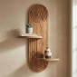 Ραφιέρα τοίχου Artwill Megapap Mdf χρώμα oak 46x13x70εκ.