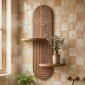 Ραφιέρα τοίχου Artwill Megapap Mdf χρώμα wenge 46x13x70εκ.